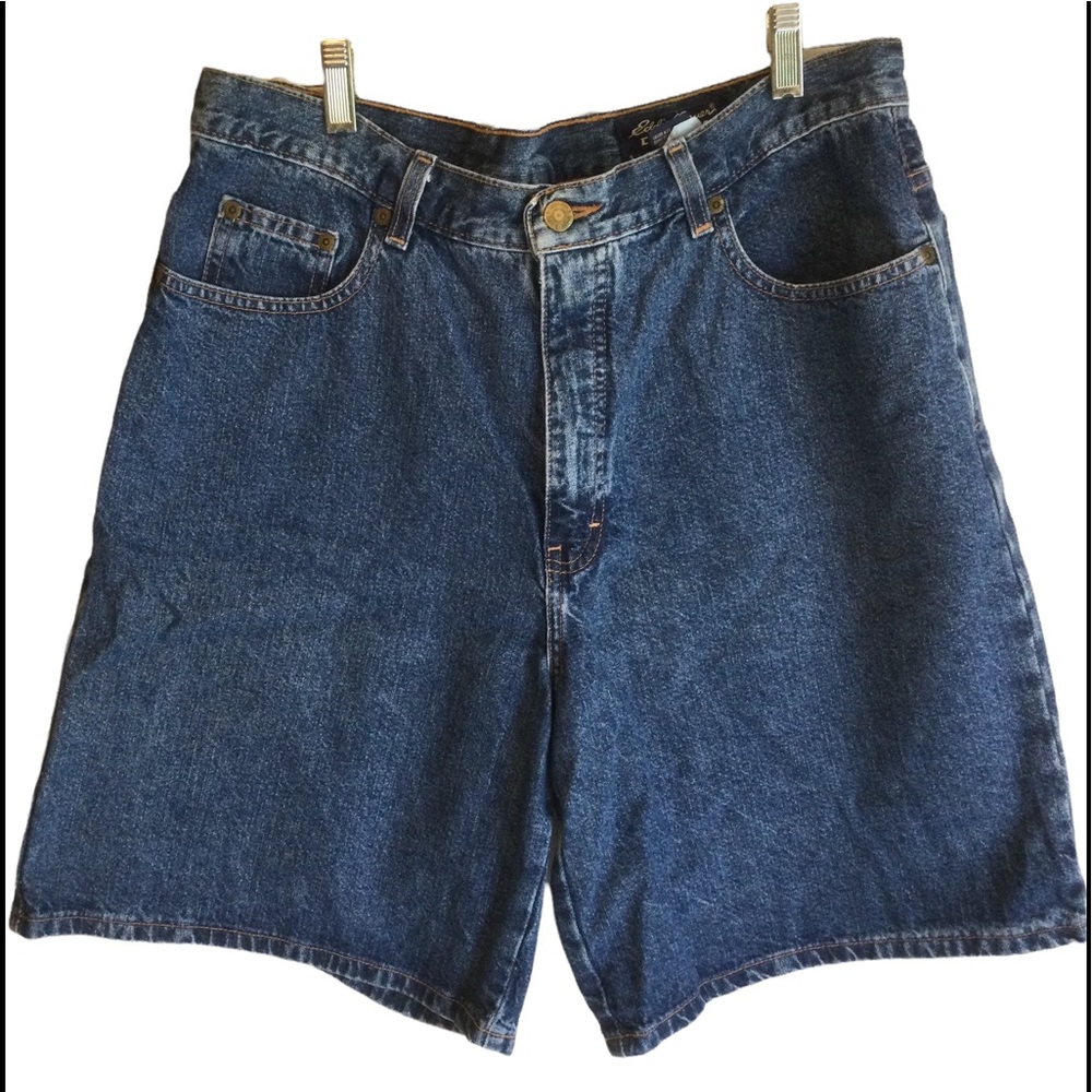 Eddie Bauer Women’s Denim Jean Bermuda Shorts Size 14 Tall